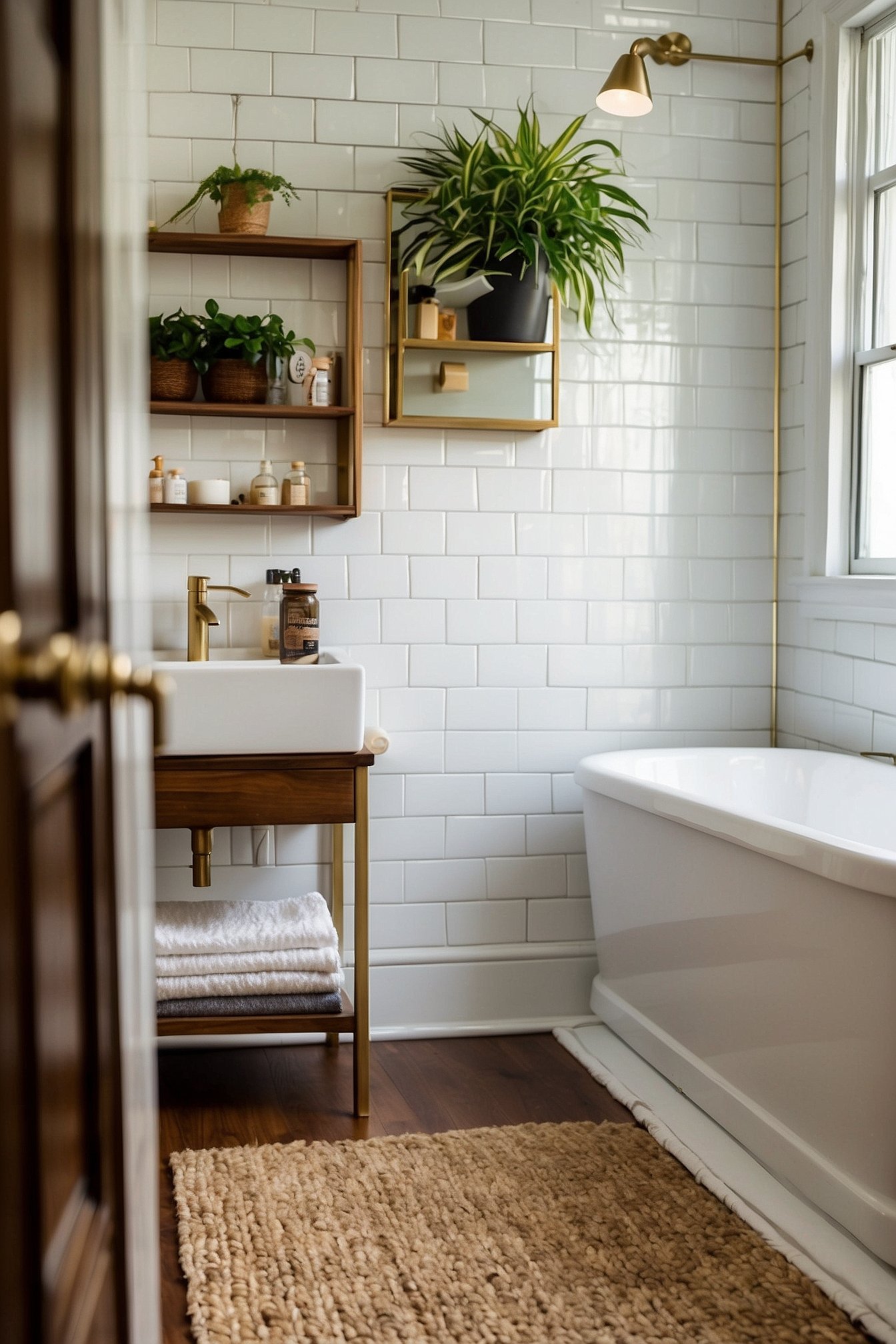 5x8 small bathroom layout with walk-in shower and narrow vanity