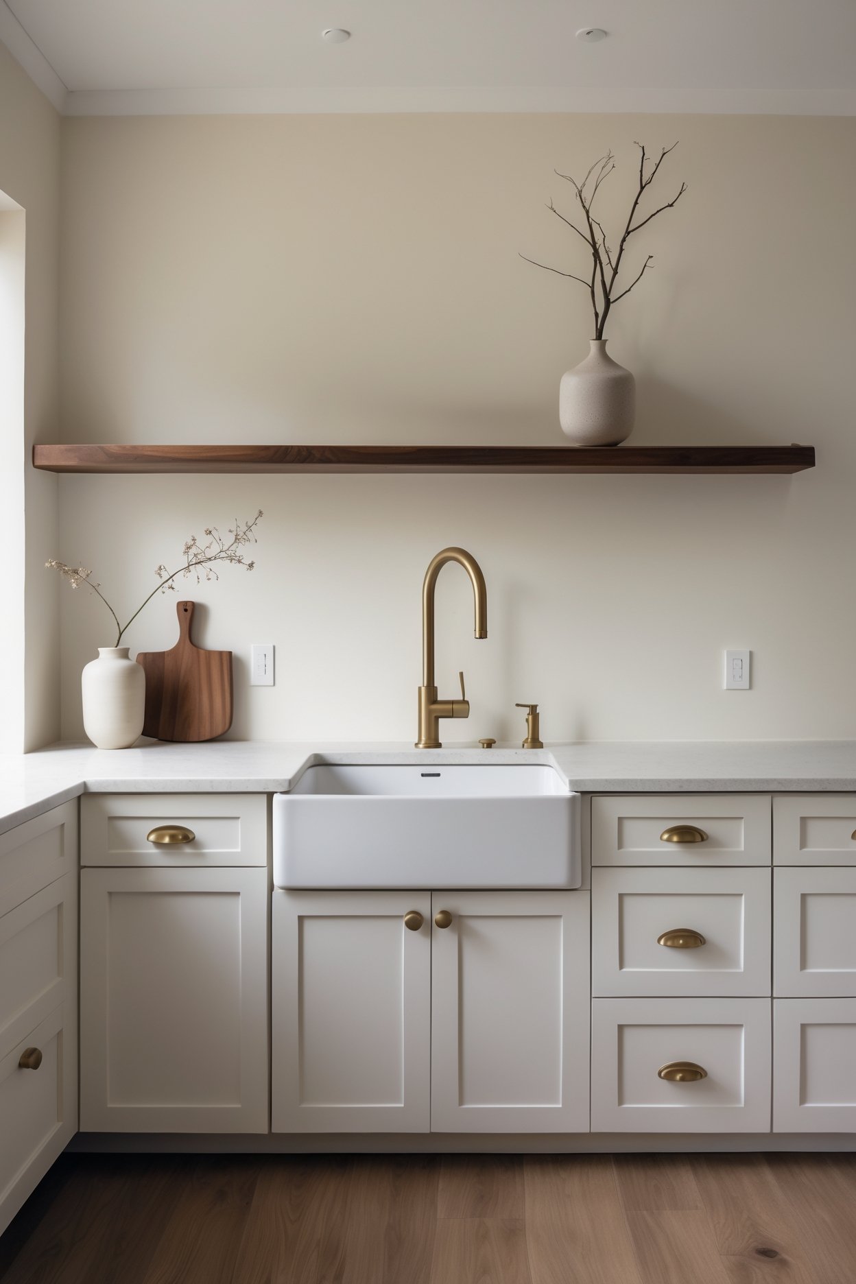 Ceramic canister set on a clean kitchen counter