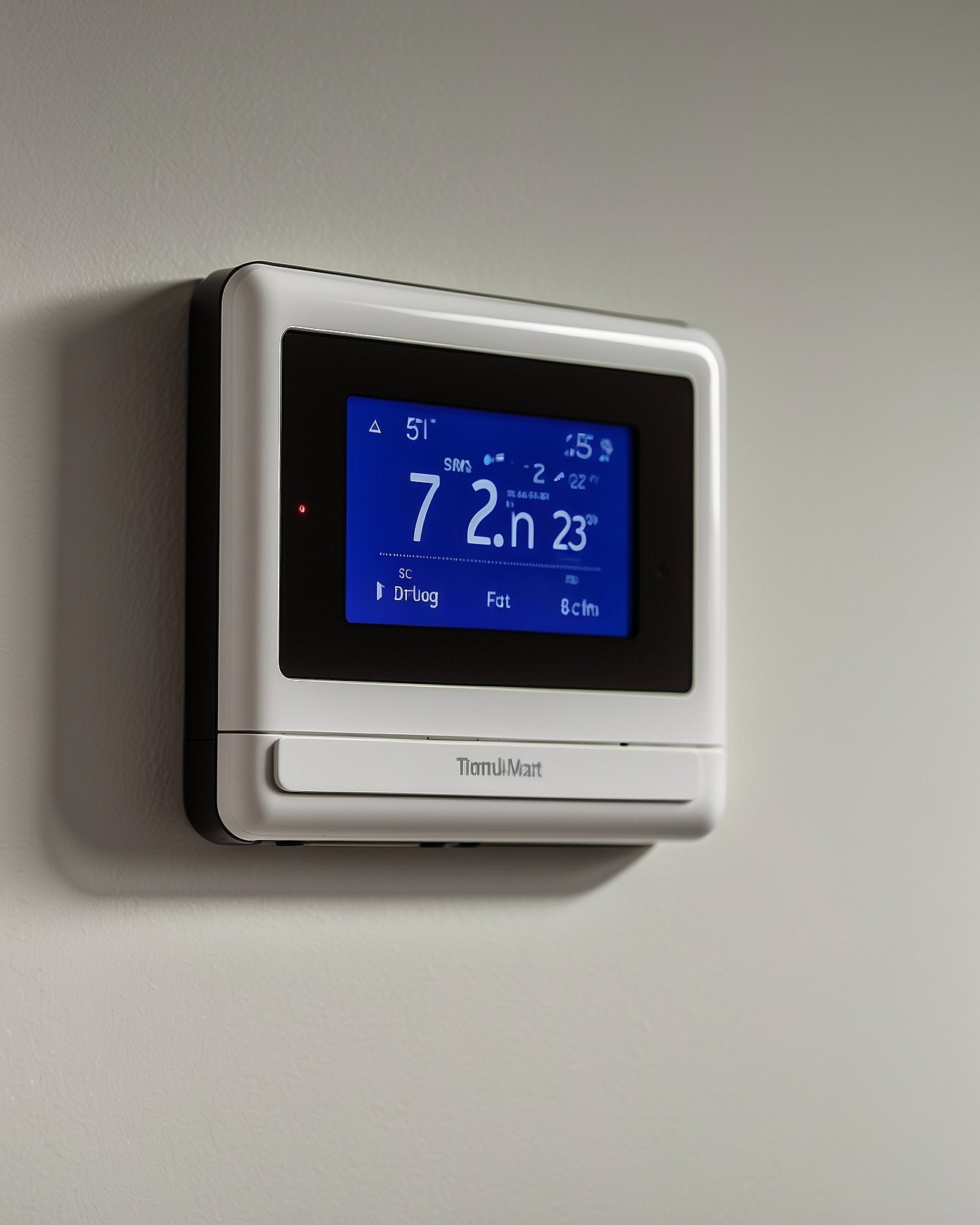 Honeywell Home T9 Smart Thermostat with rectangular touchscreen on wall