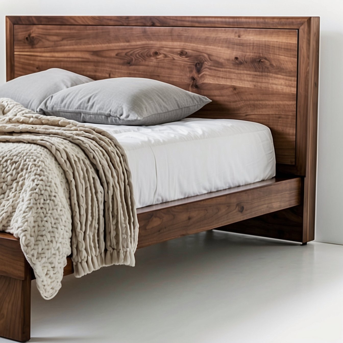 Sicotas walnut platform bed